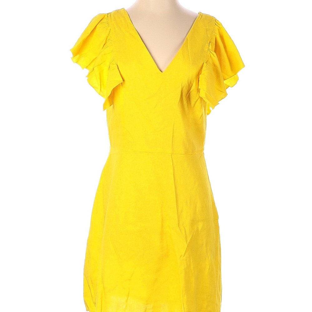 A New Day yellow flutter sleeve dress